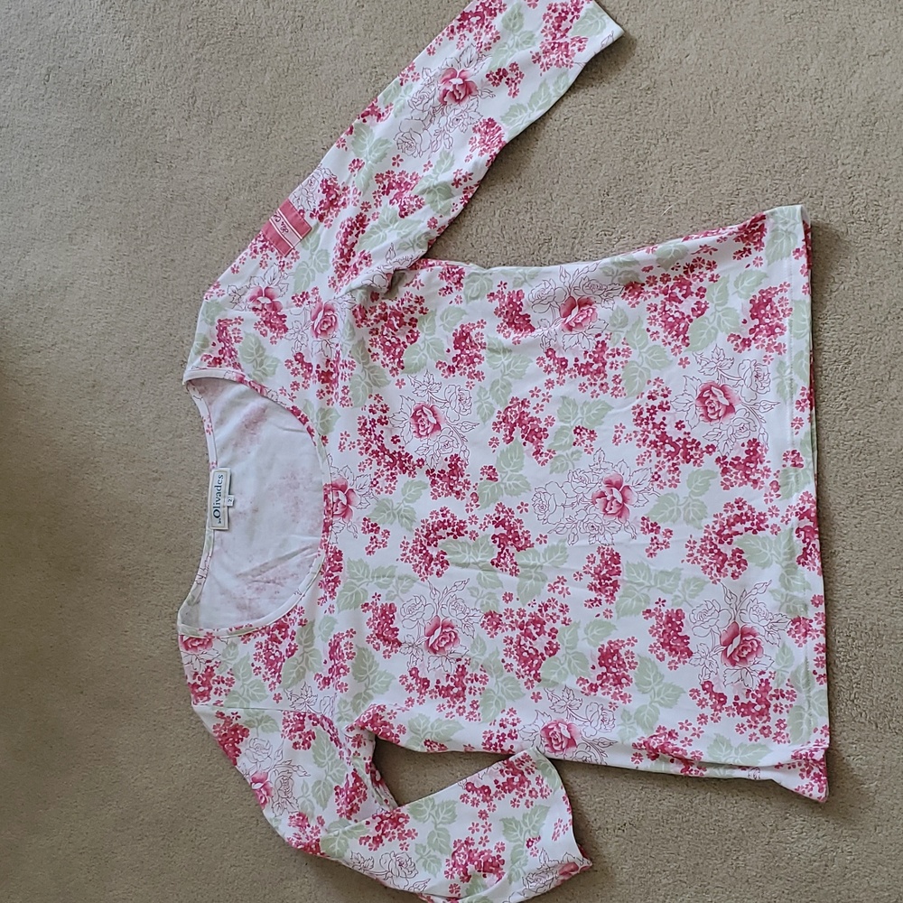 Les Olivades NWOT Floral Jersey Top